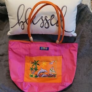 Copa Pink and Orange Tote Bag